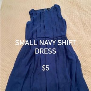 Women’s navy shift dress size small